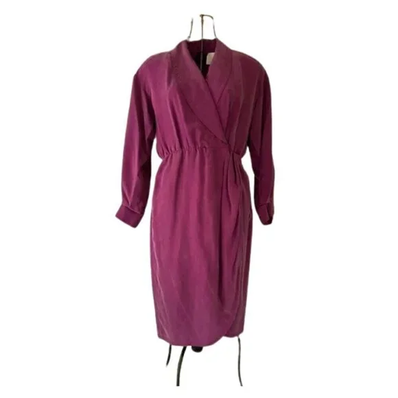 VINTAGE 80s, 100% silk gown, medium/8✨ - Picture 3 of 16